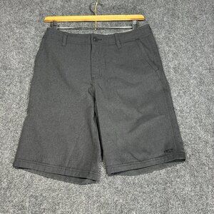O'Neill Hybrid Shorts Mens 30 Gray Stretch Bermuda Pockets Flat Front Zip Fly
